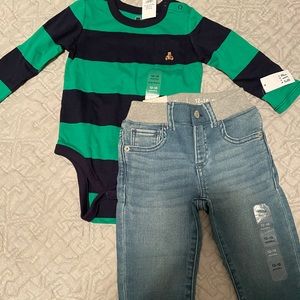 Baby Gap onesie and jeans